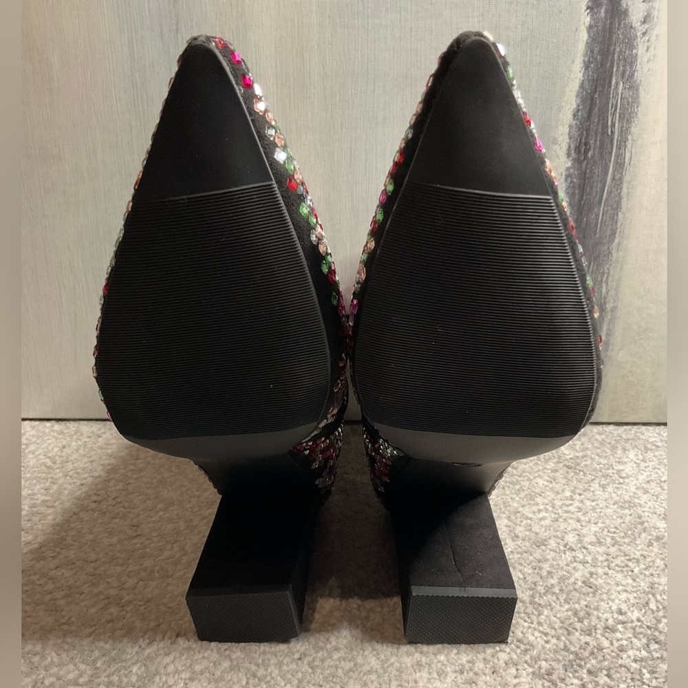 Wild Pair Ingrid Multi-Color Rhinestone Bling Ankle Booties - NIB - Size 8 - Picture 10 of 16